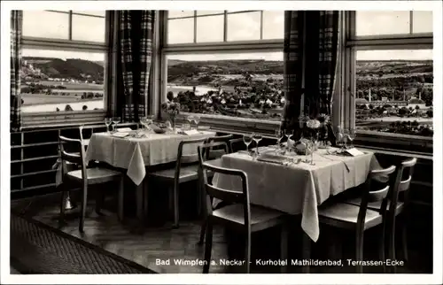 Ak Bad Wimpfen Neckar, Kurhotel Mathildenbad, Terrasse