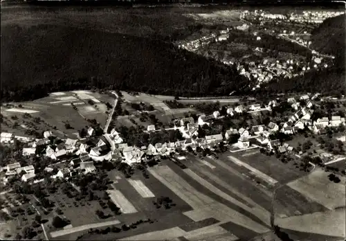 Ak Waldrennach Neuenbürg an der Enz Schwarzwald, Fliegeraufnahme