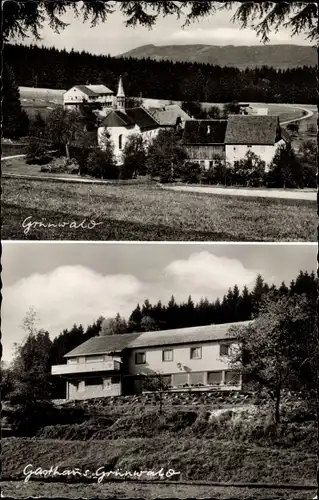 Ak Lenzkirch im Schwarzwald, Gasthaus Grünwald