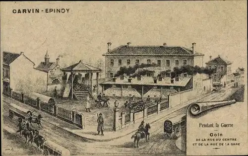 Ak Carvin Pas de Calais, Während des Krieges