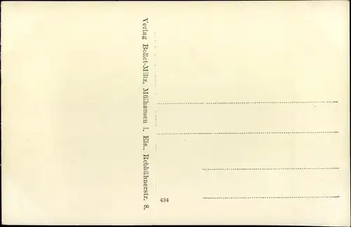 Ak Lutterbach Elsass Haut Rhin, Gebäude im Bauernweg nach der Beschießung, 1915