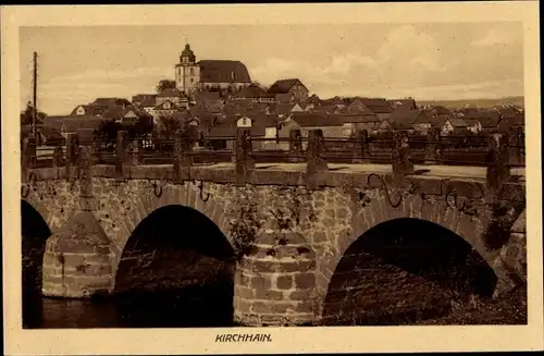 Ak Kirchhain in Hessen, Teilansicht, Brücke