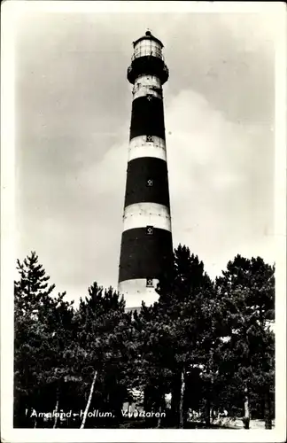 Ak Hollum Ameland Friesland Niederlande, Vuurtoren