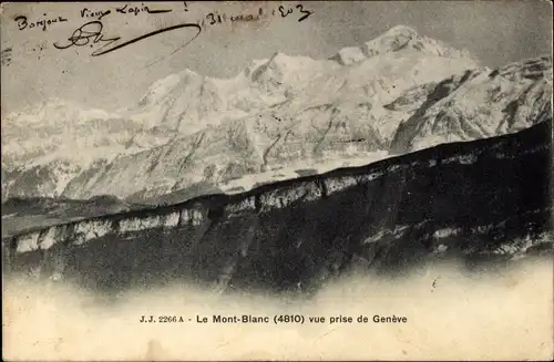 Ak Genf Genf Schweiz, Mont Blanc