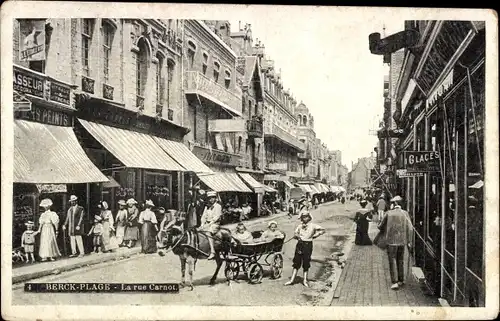 Ak Berck Plage Pas de Calais, Rue Carnot