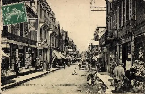 Ak Berck Plage Pas de Calais, Rue Carnot