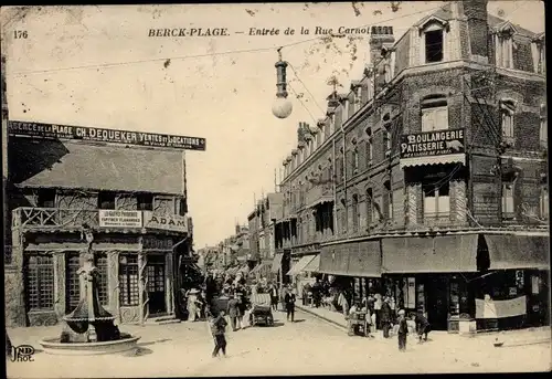 Ak Berck Plage Pas de Calais, Eingang von der Rue Carnot, Bäckerei und Konditorei