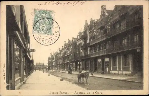 Ak Berck Plage Pas de Calais, Avenue de la Gare