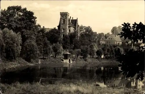 Ak Ronneburg in Thüringen, Partie am Teich