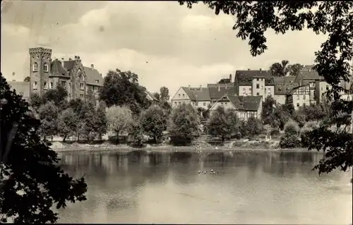 Ak Ronneburg in Thüringen, Am Baderteich