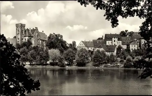 Ak Ronneburg in Thüringen, Am Baderteich