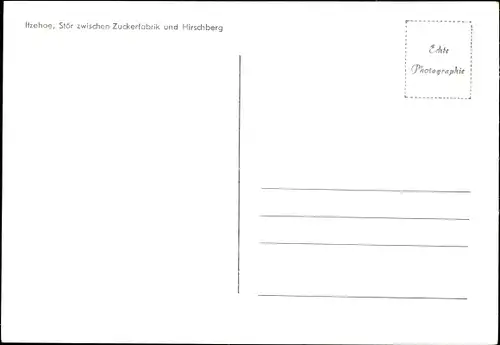 Ak Itzehoe in Holstein, Stör zwischen Zuckerfabrik und Hirschberg