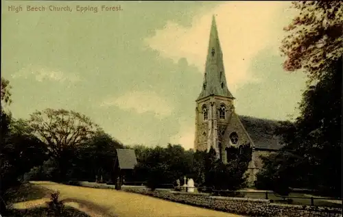 Ak Epping Forest London England, High Beech Church
