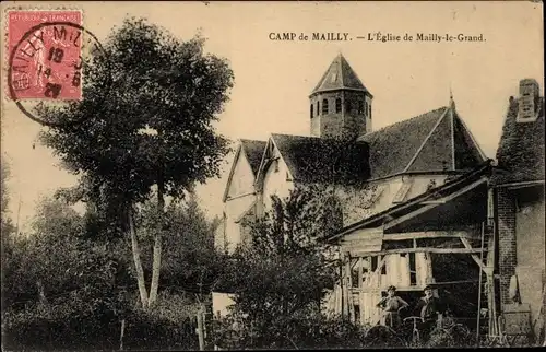 Ak Mailly-le-Grand Aube, Kirche