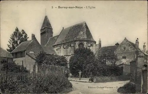 Ak Berny sur Noye Somme, Kirche