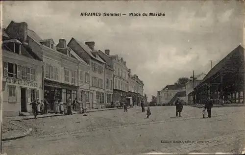 Ak Somme d&#39;Airaine, Marktplatz