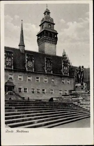 Ak Zeitz im Burgenlandkreis, Rathaus