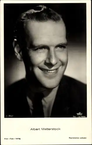 Ak Schauspieler Albert Matterstock, Portrait