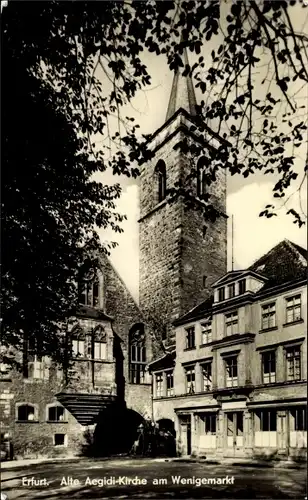 Ak Erfurt in Thüringen, Alte Aegidi-Kirche am Wenigemarkt