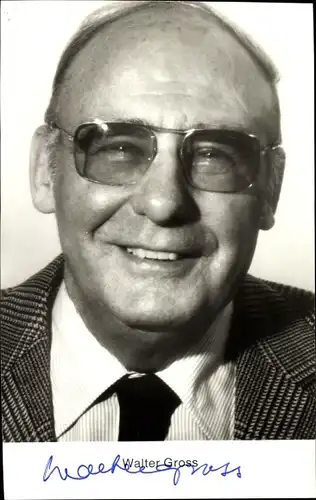 Ak Schauspieler Walter Gross, Portrait, Brille