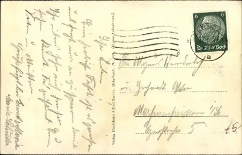 Ak Helgoland in Schleswig Holstein, Oberland und Unterland