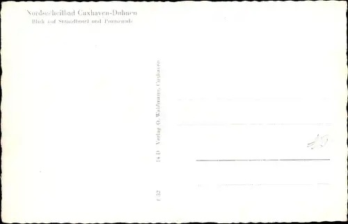 Ak Nordseebad Duhnen Cuxhaven, Strandhotel und Promenade