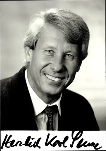 Ak Fernsehmoderator Karl Senne, Portrait, Autogramm
