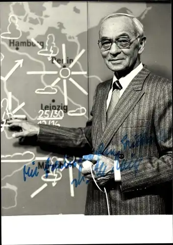 Ak Nachrichtensprecher und Wetteransager Dr. Martin Teich, Portrait, Autogramm