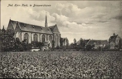 Ak Brouwershaven Zeeland, N. H. Kirche