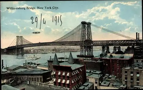 Ak New York City USA, Williamsburg Bridge