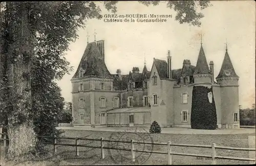Ak Grez en Bouère Mayenne, Chateau de la Guénaudière