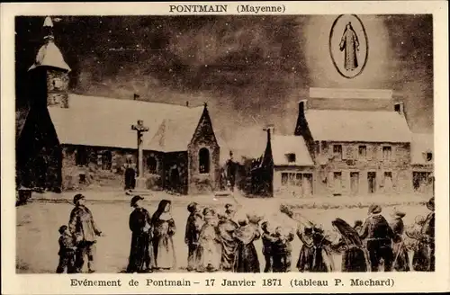 Ak Pontmain Mayenne, Veranstaltung, 17. Januar 1871