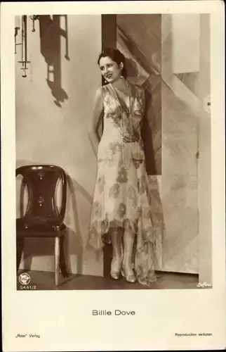 Ak Schauspielerin Billie Dove, Portrait