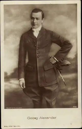 Ak Schauspieler Georg Alexander, Portrait, Ross Verlag Nr. 382/2