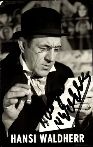 Ak Schauspieler Hansi Waldherr, Portrait, Autogramm