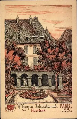 Künstler Ak Paris, Ve Congres International des Hopitaux 1931