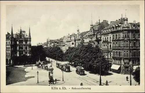 Ak Köln am Rhein, Hohenzollernring, Straßenbahn