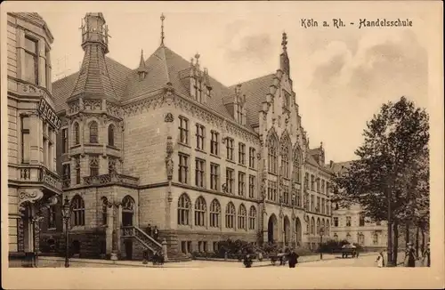 Ak Köln am Rhein, Handelsschule