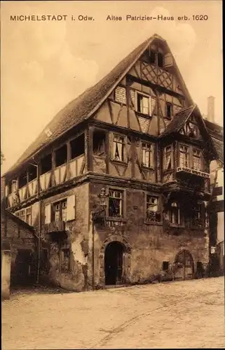 Ak Michelstadt im Odenwald, Altes Patrizierhaus