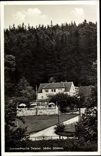 Ak Zwiesel Berggießhübel in Sachsen, Fremdenhof Waldfrieden-Baude