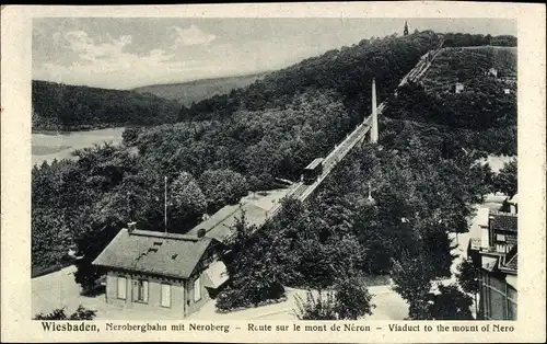 Ak Wiesbaden in Hessen, Nerobergbahn mit Neroberg