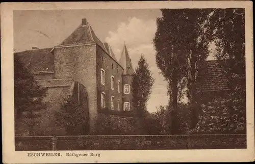 Ak Röthgen Eschweiler Nordrhein Westfalen, Röthgener Burg