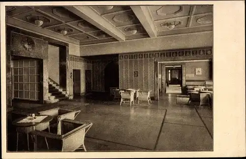 Ak Friedrichshafen am Bodensee, Kurgarten Hotel, Dir. A. Huck, Halle, Salons