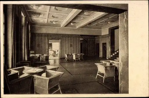 Ak Friedrichshafen am Bodensee, Kurgartenhotel, Halle, Restaurant