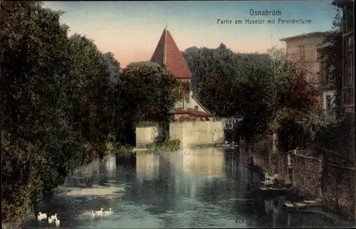 Ak Osnabrück in Niedersachsen, Hasetor, Pernickelturm