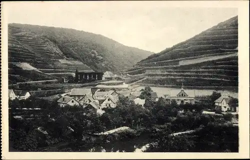 Ak Marienthal Dernau an der Ahr, Panorama, Weinberge, Klosterruine