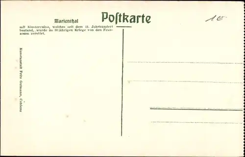 Ak Marienthal Dernau an der Ahr, Panorama, Weinberge, Klosterruine