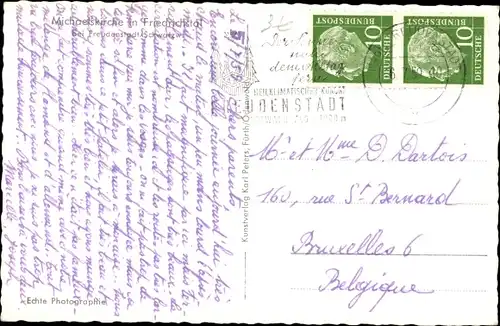 Ak Friedrichsthal Friedrichstal Stutensee in Baden, Michaeliskirche