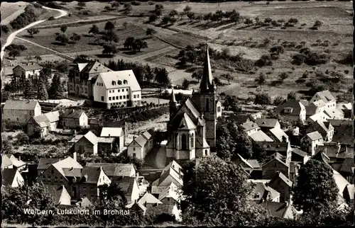 Ak Weibern in der Eifel, Ortsansicht mit Kirche