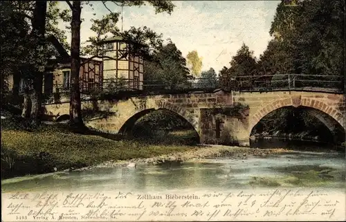 Ak Bieberstein Reinsberg in Sachsen, Zollhaus